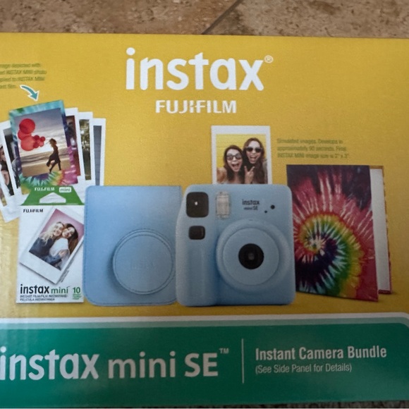 Instax Mini SE Instant Camera Gift Bundle Fujifilm 50 Photos New pastel blue - Picture 3 of 8